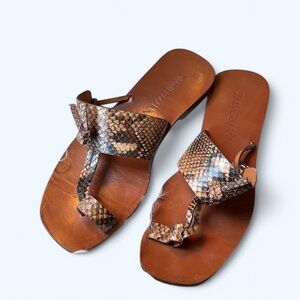 ZIMMERMANN Knotted Sandals in Natural Snake Size 36